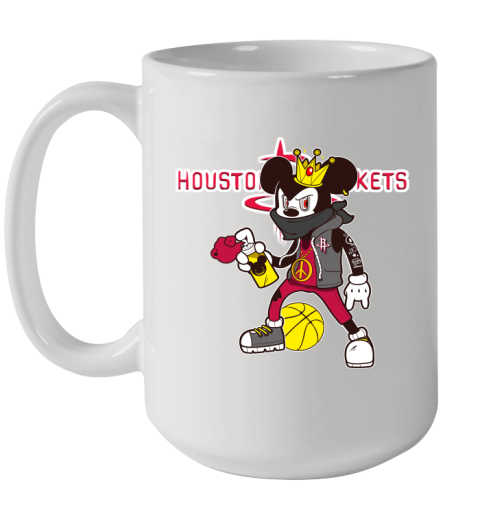 Houston Rockets NBA Basketball Mickey Peace Sign Sports Ceramic Mug 15oz