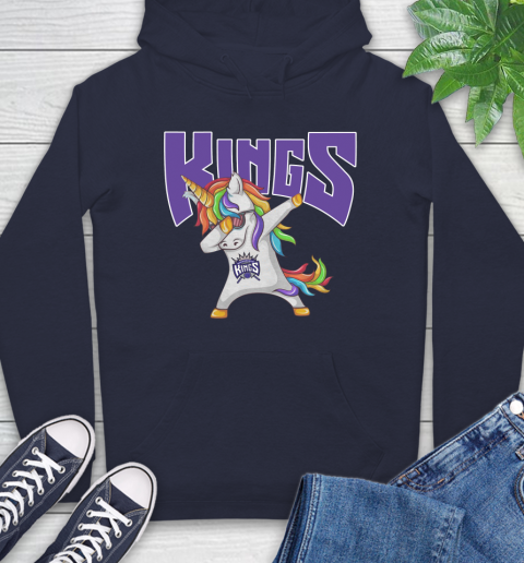 Sacramento Kings NBA Basketball Funny Unicorn Dabbing Sports Hoodie 4