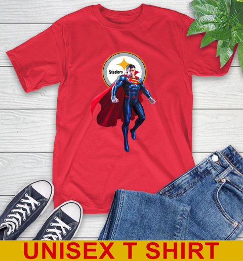 NFL Superman DC Sports Football Pittsburgh Steelers T-Shirt 10