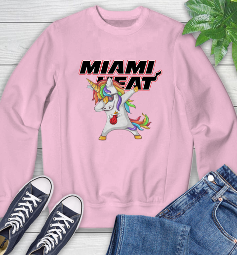 Miami Heat NBA Basketball Funny Unicorn Dabbing Sports Sweatshirt 9