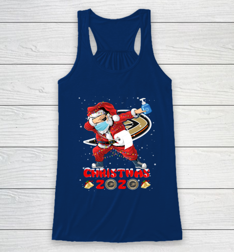 Anaheim Ducks Funny Santa Claus Dabbing Christmas 2020 NHL Racerback Tank 6