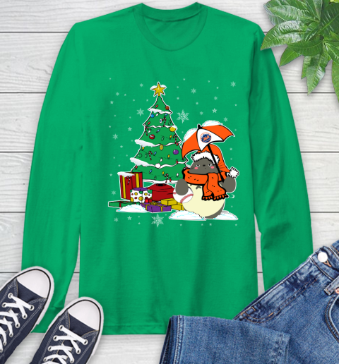 New York Mets MLB Baseball Cute Tonari No Totoro Christmas Sports Long Sleeve T-Shirt 8