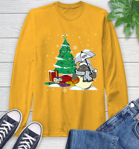 San Antonio Spurs NBA Basketball Cute Tonari No Totoro Christmas Sports Long Sleeve T-Shirt 2