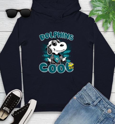 NFL Football Miami Dolphins Cool Snoopy Shirt Youth Hoodie 3