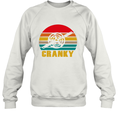 Bicycle Cranky Cycling Lovers Sunset Vintage Sweatshirt