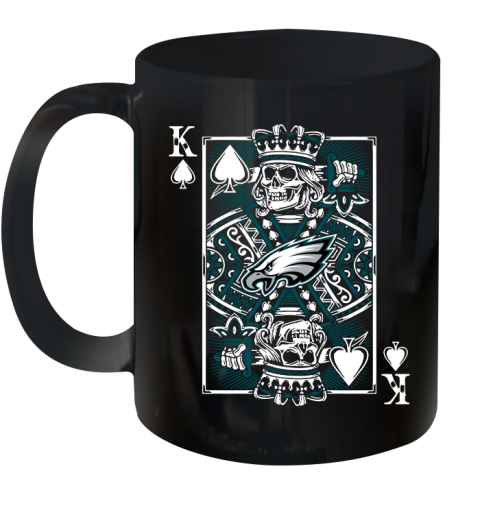 Philadelphia Eagles NFL Football The King Of Spades Death Cards Shirt Ceramic Mug 11oz