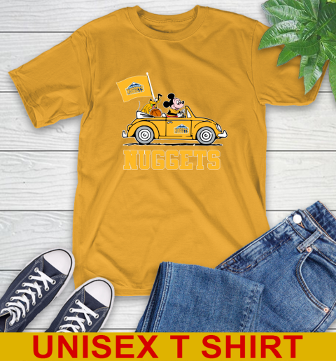 NBA Basketball Denver Nuggets Pluto Mickey Driving Disney Shirt T-Shirt 3