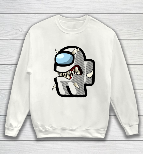 Imposter Among Impostor Us Game Gamer Sus Teeth Horns Sweatshirt
