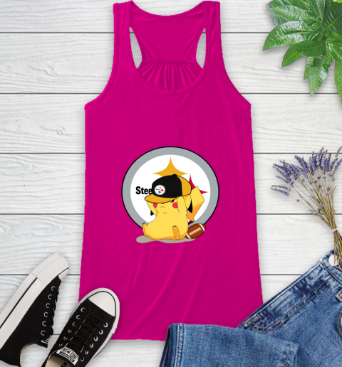 NFL Pikachu Football Sports Pittsburgh Steelers Racerback Tank 8