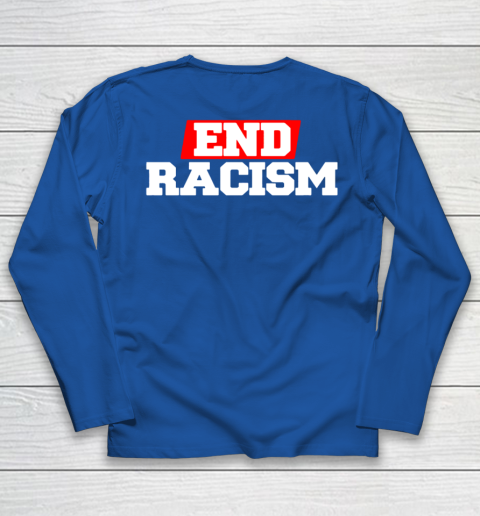 NFL End Racism Print In Front And Back Youth Long Sleeve 15