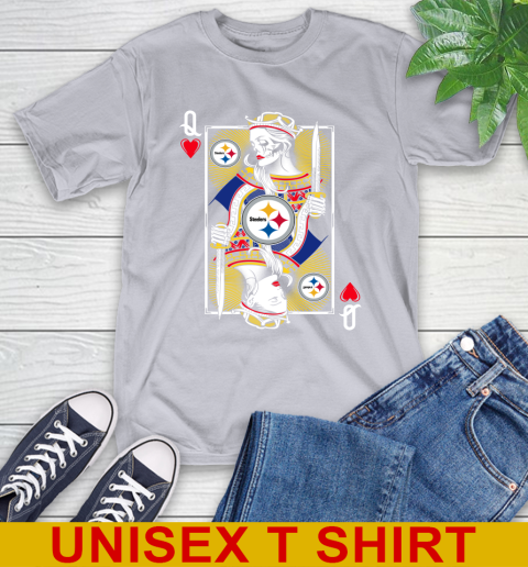 NFL Football Pittsburgh Steelers The Queen Of Hearts Card Shirt T-Shirt 5