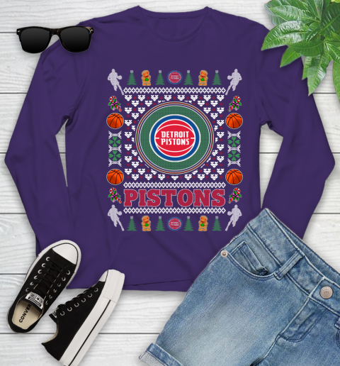Detroit Pistons Merry Christmas NBA Basketball Loyal Fan Ugly Shirt 127