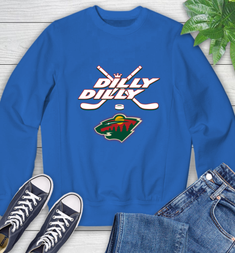 NHL Minnesota Wild Dilly Dilly Hockey Sports Sweatshirt 8