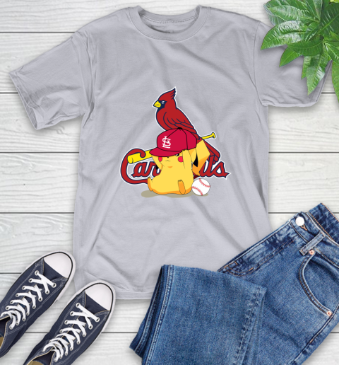 MLB Pikachu Baseball Sports St.Louis Cardinals T-Shirt 6