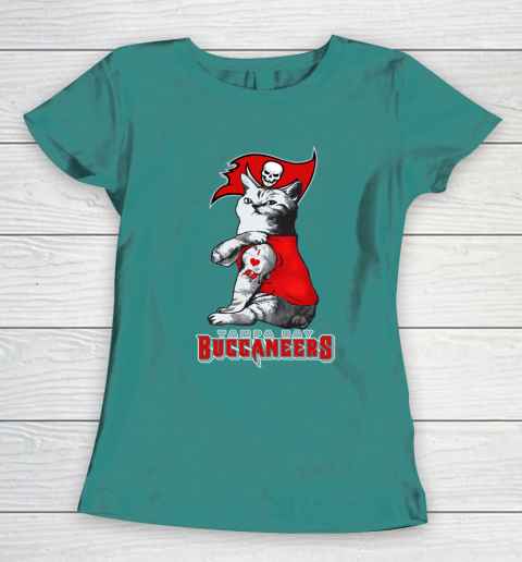 NFL Football My Cat Loves Tampa Bay Buccaneers Women's T-Shirt 10