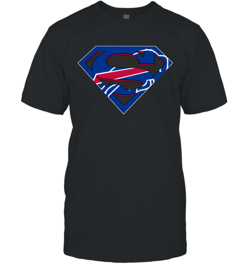 NFL Buffalo Bills Logo Superman j5zp nfl buffalo bills logo superman classic t shirt 2 front black