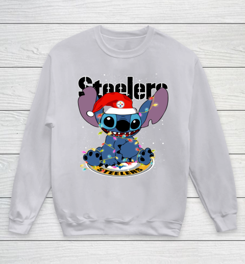 Pittsburgh Steelers NFL Football noel stitch Christmas Youth Sweatshirt 2