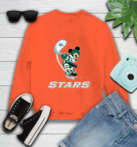 NHL Hockey Dallas Stars Cheerful Mickey Mouse Shirt Sweatshirt 4