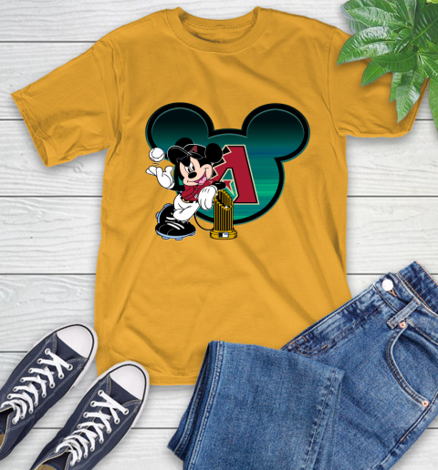 MLB Arizona Diamondbacks The Commissioner's Trophy Mickey Mouse Disney T-Shirt 3