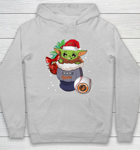 Baltimore Orioles Christmas Baby Yoda Star Wars Funny Happy MLB Hoodie 6
