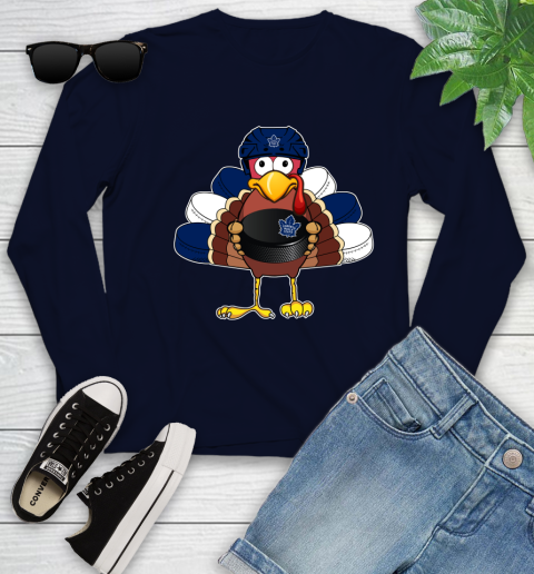 Toronto Maple Leafs Turkey Thanksgiving Day Youth Long Sleeve 3