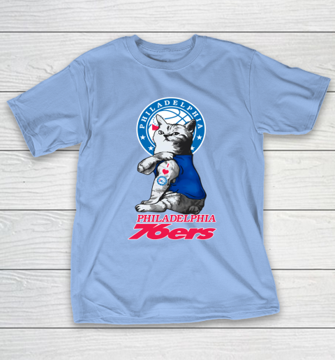 NBA Basketball My Cat Loves Philadelphia 76ers T-Shirt 10