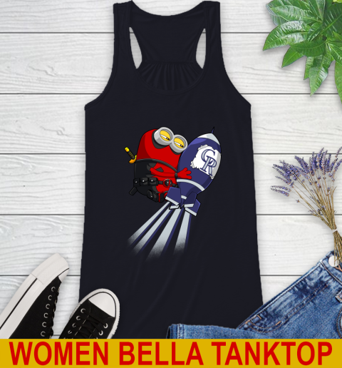 MLB Baseball Colorado Rockies Deadpool Minion Marvel Shirt Racerback Tank 9 MLB Baseball Colorado Rockies Deadpool Minion Marvel Shirt Racerback Tank - Image 9