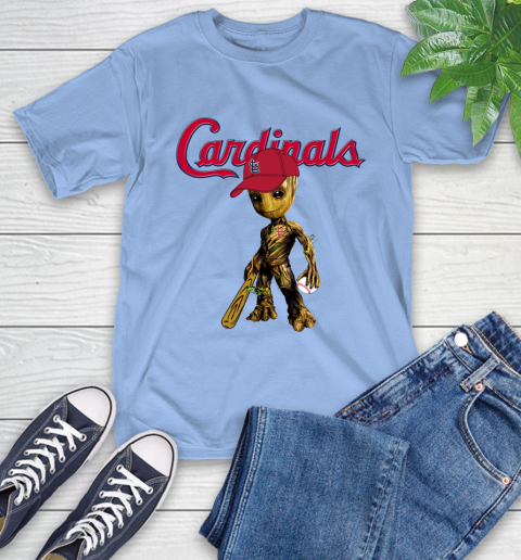 MLB St.Louis Cardinals Groot Guardians Of The Galaxy Baseball T-Shirt 11