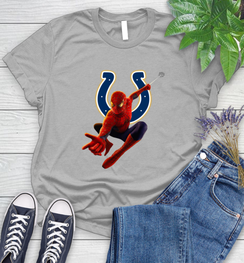 NFL Spider Man Avengers Endgame Football Indianapolis Colts Women's T-Shirt 5