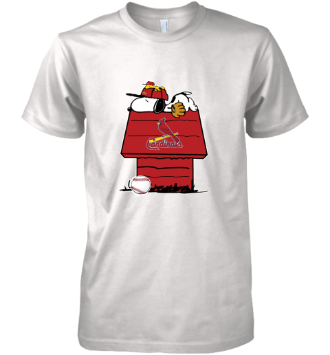 St Louis Cardinals Snoopy And Woodstock Resting Together MLB Premium Men's T-Shirt