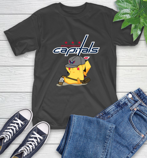 NHL Pikachu Hockey Sports Washington Capitals T-Shirt 2