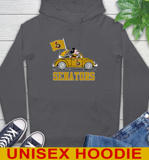 NHL Hockey Ottawa Senators Pluto Mickey Driving Disney Shirt Hoodie 7