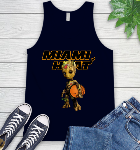Miami Heat NBA Basketball Groot Marvel Guardians Of The Galaxy Tank Top 3
