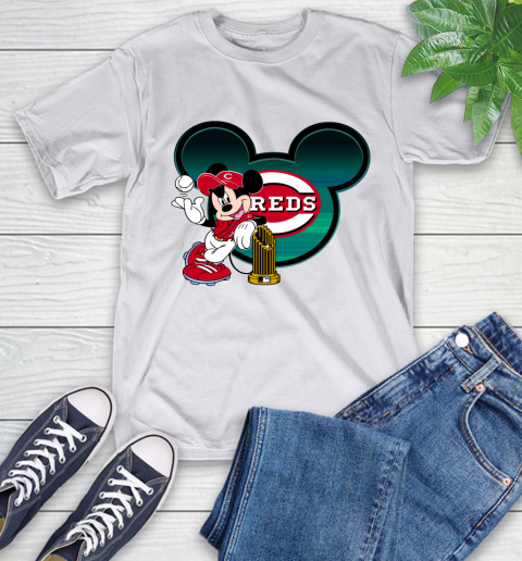 MLB Cincinnati Reds The Commissioner's Trophy Mickey Mouse Disney T-Shirt 12