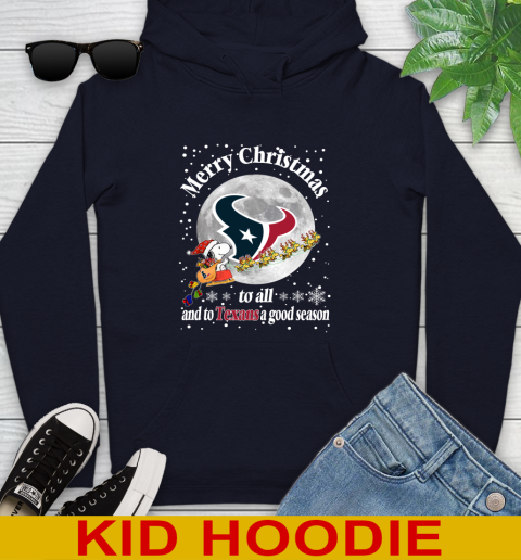 Houston Texans Merry Christmas To All And To Texans A Good Season NFL Football Sports Youth Hoodie 3