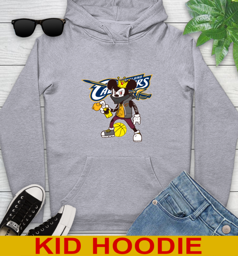 Cleveland Cavaliers NBA Basketball Mickey Peace Sign Sports Youth Hoodie 6