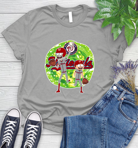 MLB Washington Nationals Rick And Morty Baseball Sports Women's T-Shirt 10