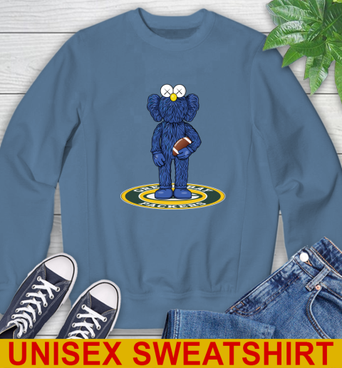 NFL Football Green Bay Packers Kaws Bff Blue Figure Shirt Sweatshirt 8
