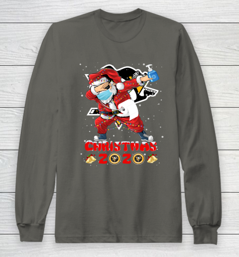 Pittsburgh Penguins Funny Santa Claus Dabbing Christmas 2020 NHL Long Sleeve T-Shirt 5