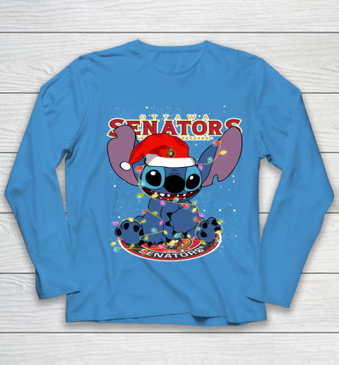 Ottawa Senators NHL Hockey noel stitch Christmas Youth Long Sleeve 4
