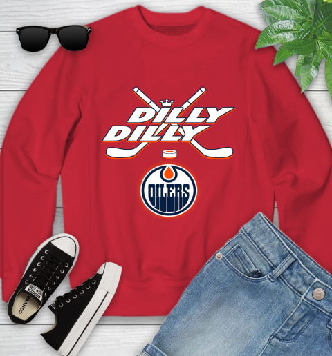 NHL Edmonton Oilers Dilly Dilly Hockey Sports Youth Sweatshirt 9