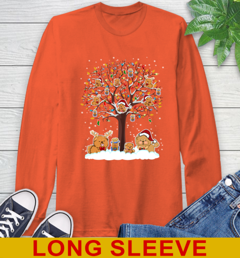 Chow Chow dog pet lover light christmas tree shirt 58