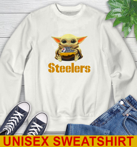 NFL Football Pittsburgh Steelers Baby Yoda Star Wars Shirt Sweatshirt