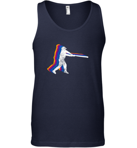 oxkn baseball shirt player gift vintage unisex tank 17 front navy