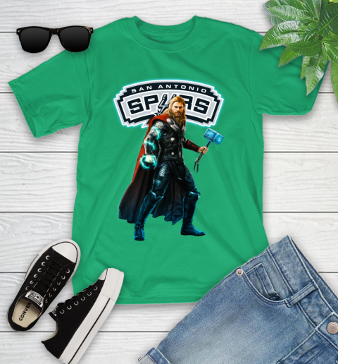 NBA Thor Avengers Endgame Basketball San Antonio Spurs Youth T-Shirt 6