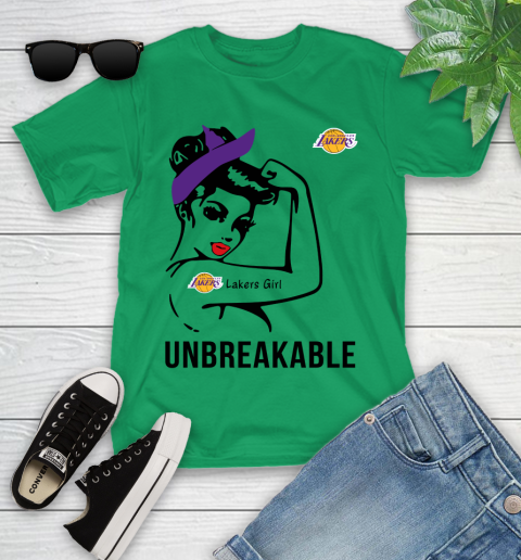 NBA Los Angeles Lakers Girl Unbreakable Basketball Sports Youth T-Shirt 3