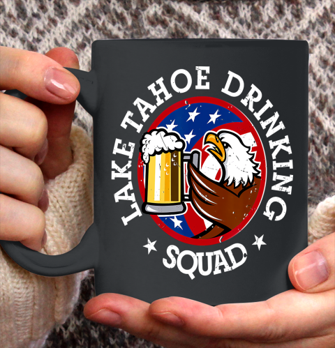 Lake Tahoe Drinking Squad July 4th Party Costume Beer Lovers Ceramic Mug 11oz