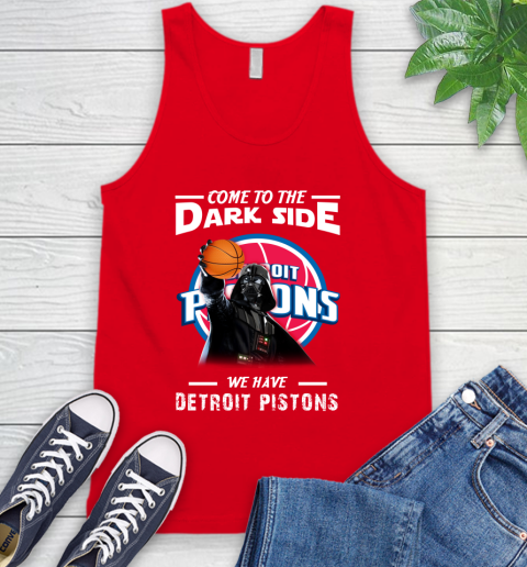 NBA Come To The Dark Side We Have Detroit Pistons Star Wars Darth Vader Basketball Tank Top 5