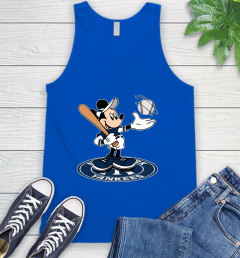 MLB Baseball New York Yankees Cheerful Mickey Disney Shirt Tank Top 5