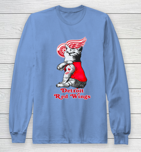 NHL My Cat Loves Detroit Red Wings Hockey Long Sleeve T-Shirt 8